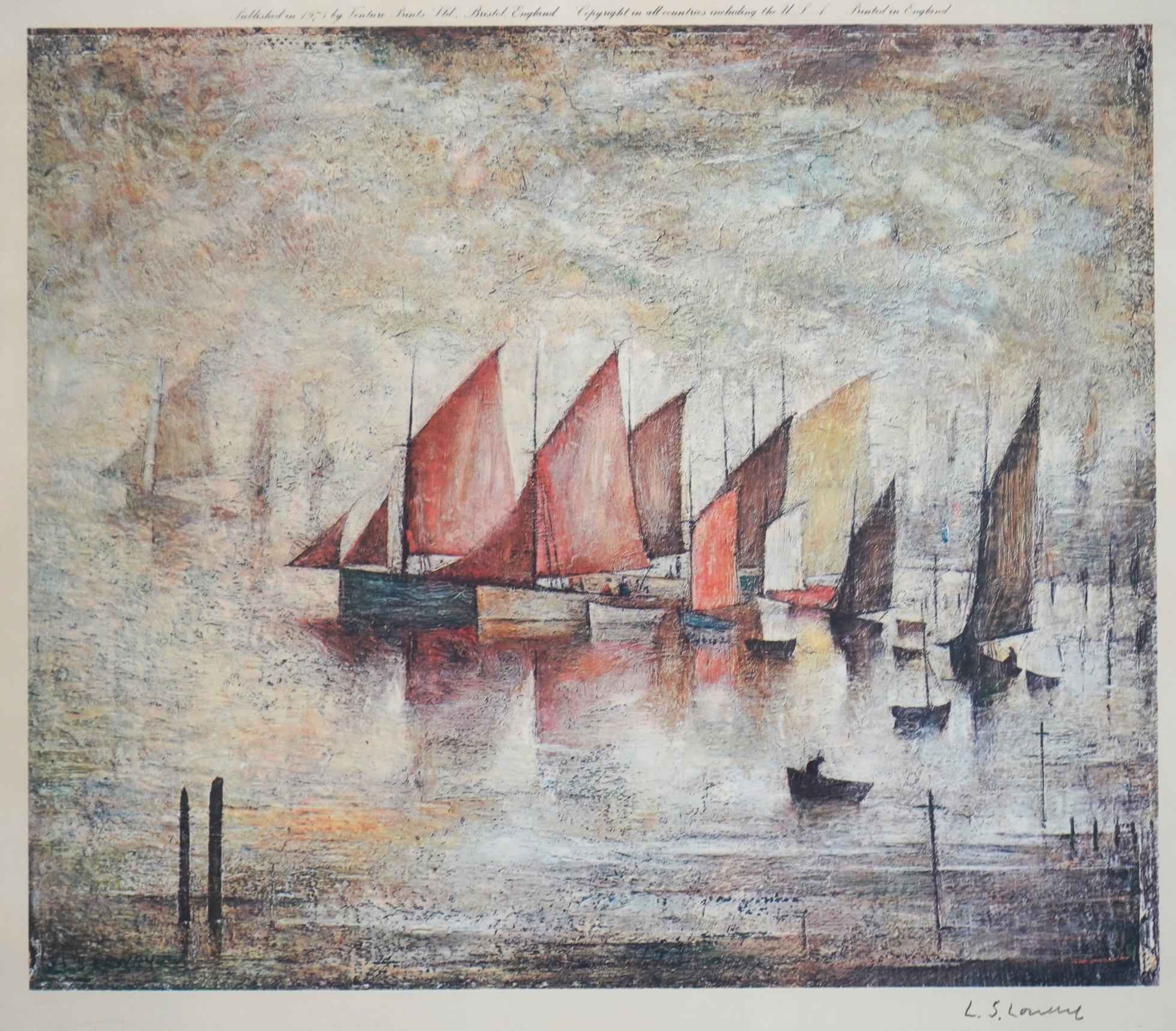 Laurence Stephen Lowry RBA, RA (1887-1976), 1887-1976, 'Sailing Boats'